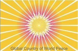 Le drapeau du Pays Mondial de la Paix sur Terre